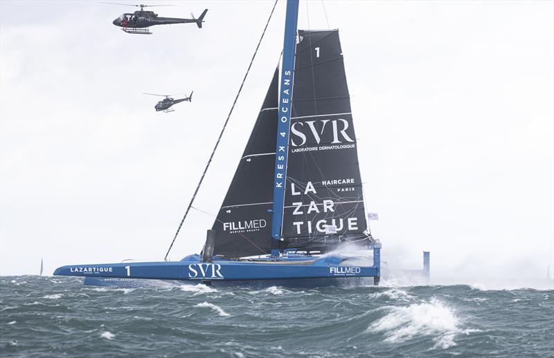 SVR Lazartigue leading the ULTIMs towards Porto Santo mark - Transat Jacques Vabre Normandie Le Havre - photo © Mark Lloyd