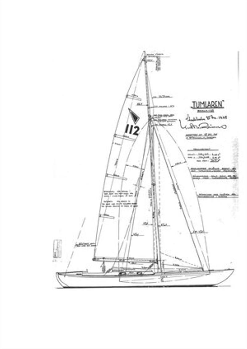 Tumlaren sail plan - photo © Southern Woodenboat Sailing