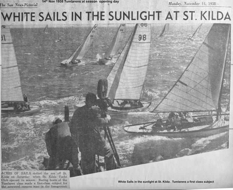 Tumlaren class St Kilda YC sail-past (Nov 1938) - photo © The Sun