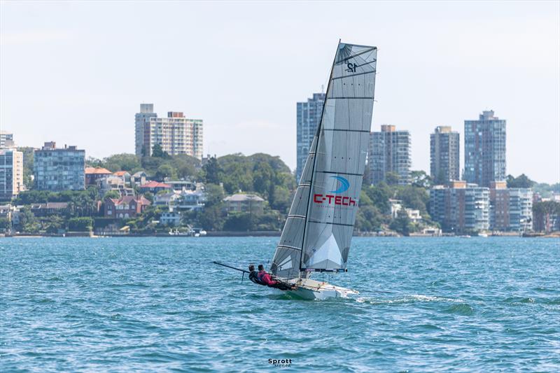 C-Tech won Race 2 - 2026 triSearch 12ft Skiff Interdominion Championship on Sydney Harbour Day 2 - photo © @sprottmedia