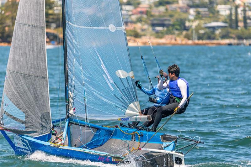 Newcomers doing well - Huon Saul and Simon Mercer on Hit and Run - 2026 Tri Search 12ft Skiff Interdominion Championship - Day 3 - photo © sprottmedia