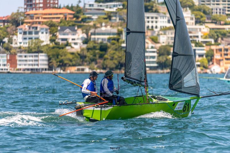 The Hill brothers finished the second race despite a broken stay - 2026 Tri Search 12ft Skiff Interdominion Championship - Day 3 - photo © sprottmedia