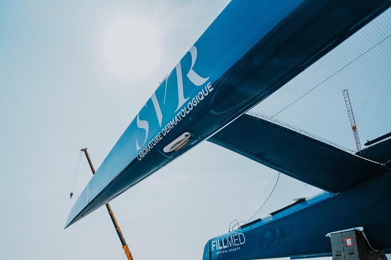 The Trimaran SVR-Lazartigue is back at sea photo copyright David Lupion taken at  and featuring the Ultim class