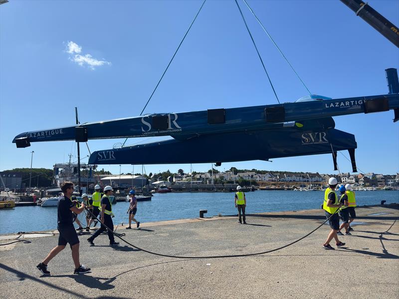 The Trimaran SVR-Lazartigue is back at sea photo copyright Trimaran SVR-Lazartigue taken at  and featuring the Ultim class