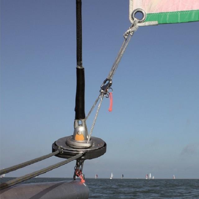 Top-down - Tack of the gennaker remains still, on a free-floating swivel, while the drum turns and transmits torque to the head of the sail photo copyright Karver Systems taken at  and featuring the  class