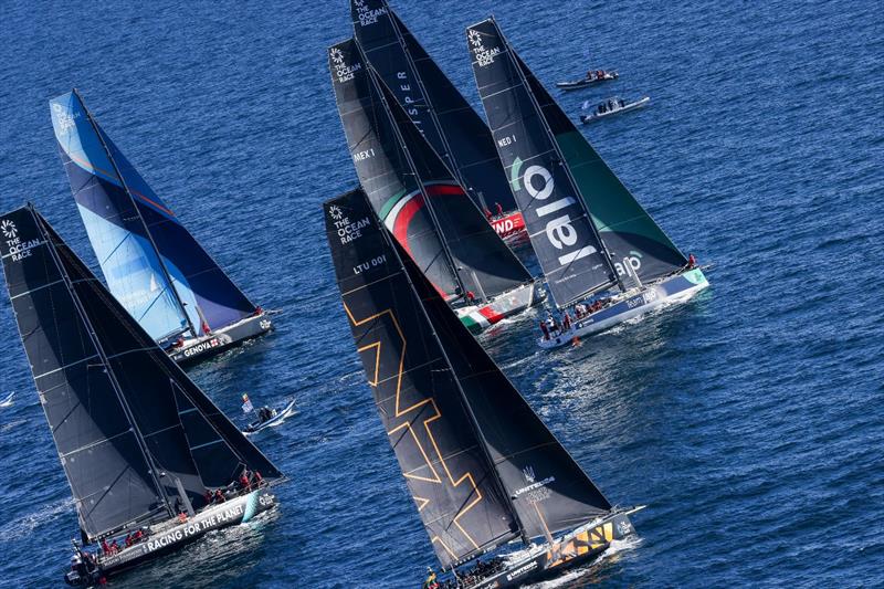 The Ocean Race Sprint Cup fleet at the start of Leg 1 photo copyright Pedro Martinez - Sailing Energy / The Ocean Race taken at  and featuring the Volvo One-Design class