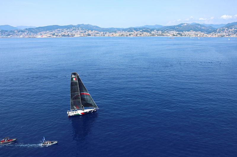 The Ocean Race VO65 Sprint Cup 2022-23 - 27 June 2023. Viva México arriving to Genova, Genoa, Italy photo copyright Sailing Energy / The Ocean Race taken at  and featuring the Volvo One-Design class