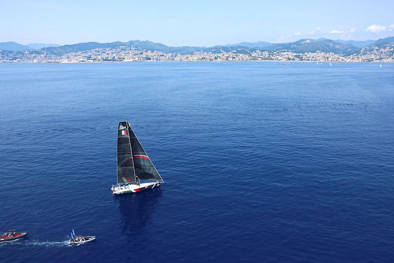 The Ocean Race VO65 Sprint Cup 2022-23 - 27 June 2023. Viva México arriving to Genova, Genoa, Italy photo copyright Sailing Energy / The Ocean Race taken at  and featuring the Volvo One-Design class