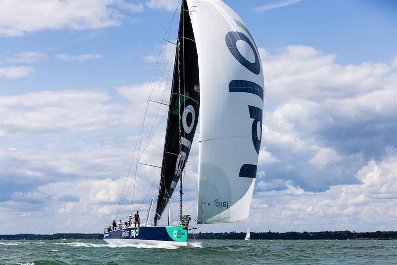 Team Jajo enjoyed a fast finish to Cherbourg-en-Cotentin in the 2023 Rolex Fastnet Race photo copyright Paul Wyeth / www.pwpictures.com taken at Royal Ocean Racing Club and featuring the Volvo One-Design class