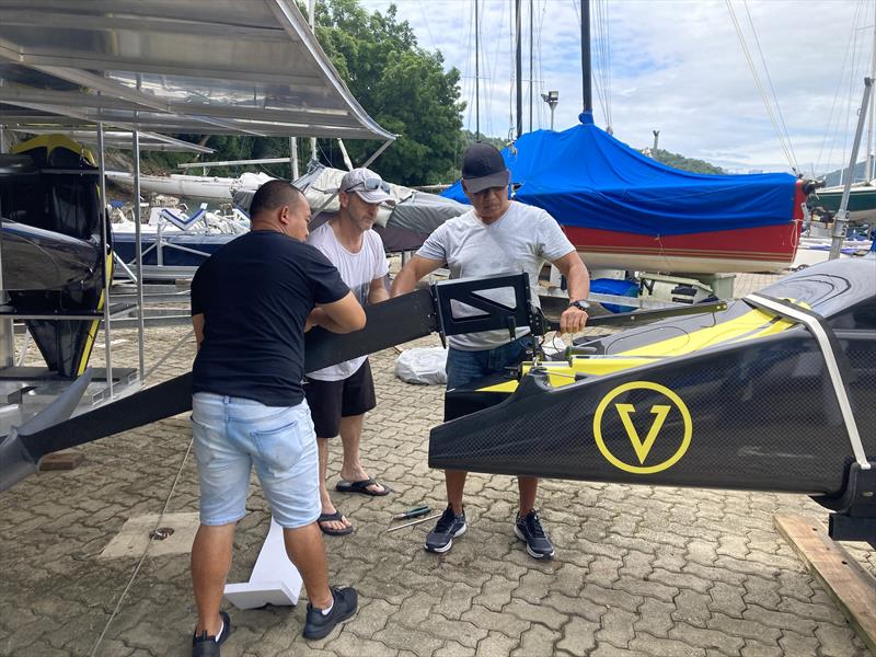 Vortex Pod Racer in Hong Kong - putting it all together. - photo © Guy Nowell