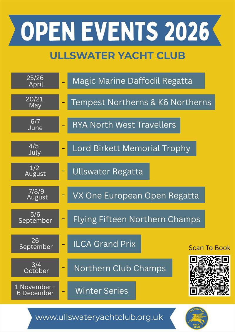 Open Events 2026 at Ullswater Yacht Club - photo © UYC