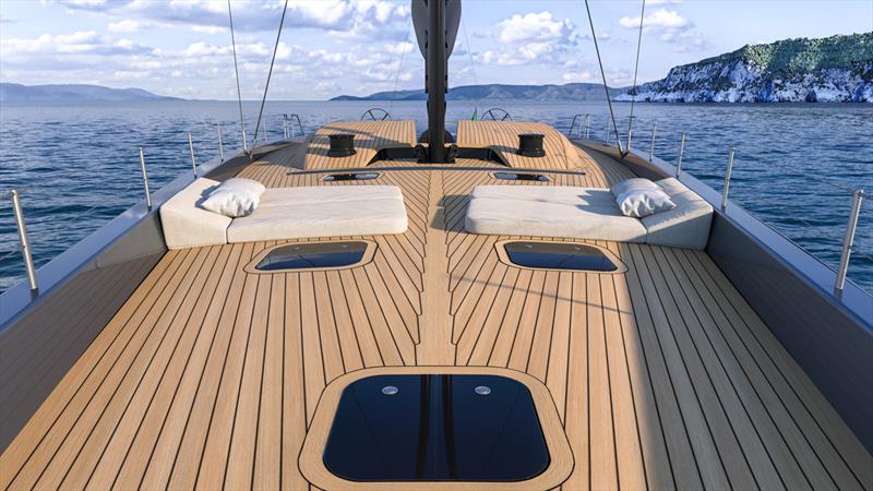 Wallywind110 forward deck photo copyright Wally Yachts taken at  and featuring the Wally class