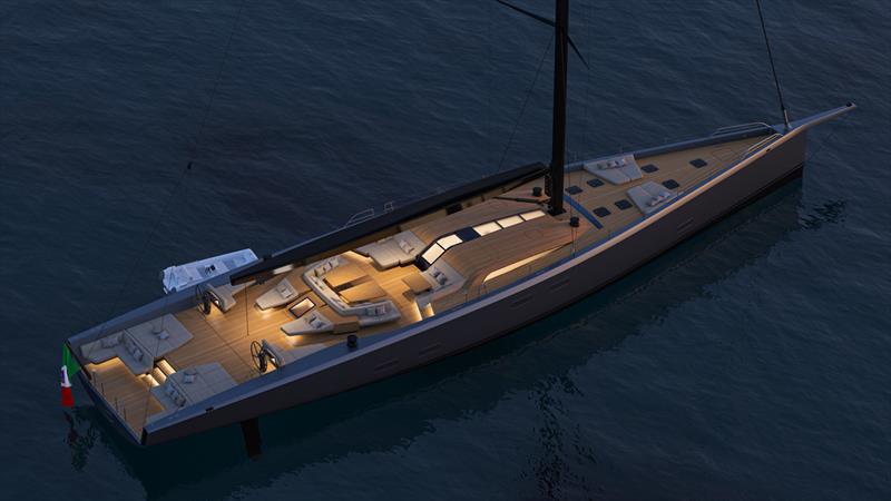 wallywind110 night view - photo © Wally Yachts