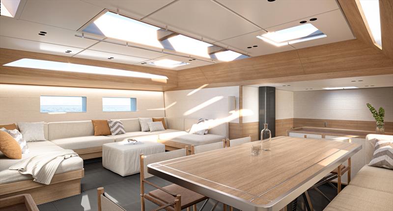 wallywind110 main salon photo copyright Wally Yachts taken at  and featuring the Wally class