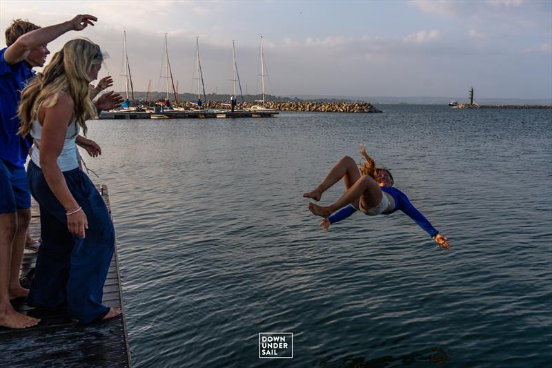 Pearl Lattanzi (USA) wins the Women's title at the 2025 WASZP Games photo copyright Down Under Sail taken at Weymouth & Portland National Sailing Academy and featuring the WASZP class
