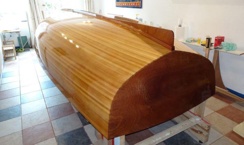 Building a Stornoway 16 wooden dinghy using West System epoxy resin - photo © Steve Goodchild