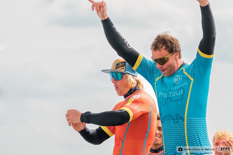 Belgian Power - Steven Van Broeckhoven and Yentel Caers took the Tow-In Team win - photo © Merlin Libicky / efpt.net