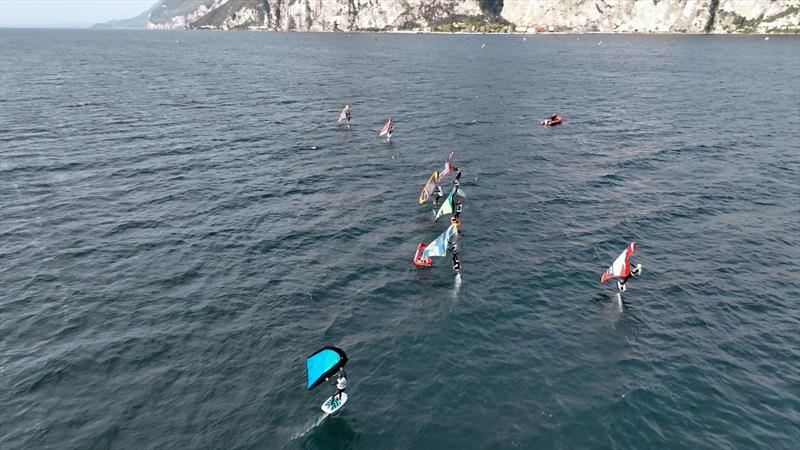 Foiling at up to 26 knots on the downwind legs - SabFoil 2022 WingFoil Racing World Cup & Open Europeans, Day 2 - photo © IWSA Media / Benni Geislinger