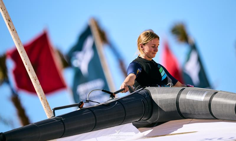 Kasia Trautman [POL] - 2025 WingFoil Racing World Cup Morocco Day 2 - photo © IWSA media / Robert Hajduk