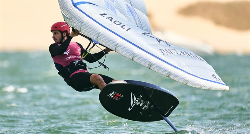 Julien Rattoti [FRA], the biggest climber of the day - 2025 WingFoil Racing World Cup - photo © IWSA media / Robert Hajduk