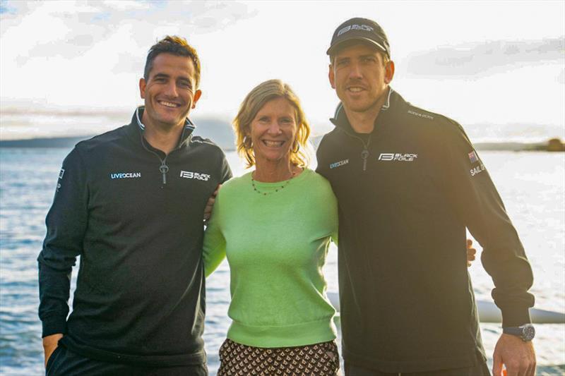 From left: Blair Tuke, Barbara Kendall and Peter Burling will be leading the #Foil4TheGulf on May 24 at Royal Akrana YC - photo © Josh McCormack