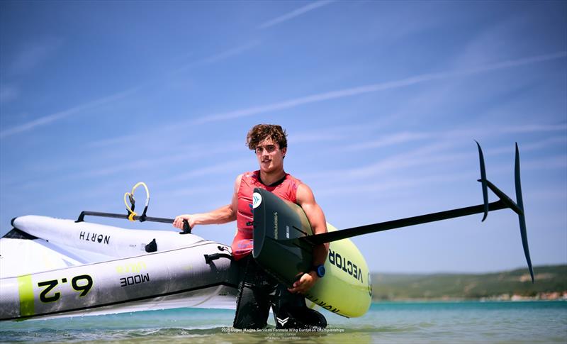 Ernesto De Amicis wins the U19 and will have a chance to the overall  title - 2025 Dogus Marine Services Formula Wing European Championships, Day 4 photo copyright IWSA media / Robert Hajduk taken at  and featuring the Wing Foil class