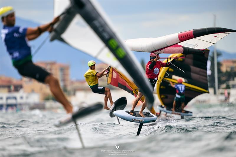 Hectic and dramatic in men's gold fleet - 2025 Formula Wing World Championships, Sardinia, Italy - Day 3 - photo © IWSA media / Robert Hajduk