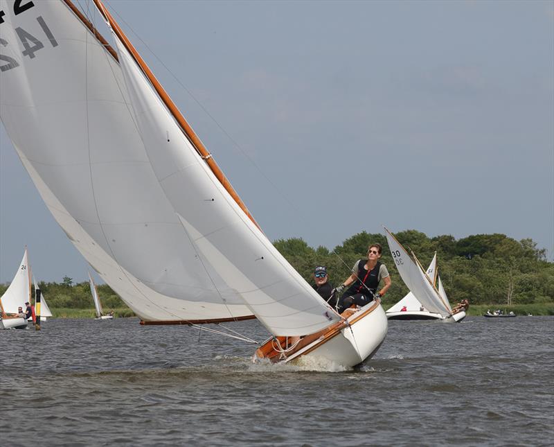 Fox (Chris Bunn and Niki Tansley) win the Yare & Bure Open at the Norfolk Punt Club photo copyright Robin Myerscough taken at Norfolk Punt Club and featuring the Yare & Bure One Design class